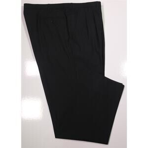 Battistoni Bespoke Black Wool Button-Fly Dress Pants Trousers 42x32